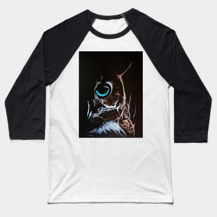 Fractal Owl Baseball T-Shirt